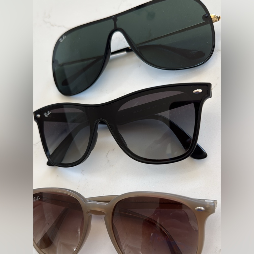 All 3 for one price Ray-Ban Black, Gray, and Tan Sunglasses Collection